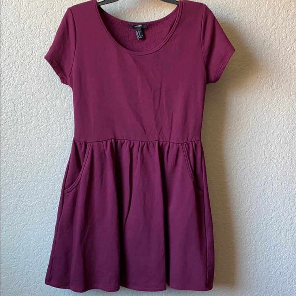 forever 21 maroon dress